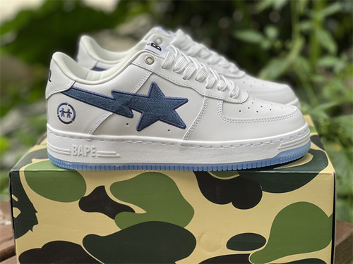 Original version_ Air Force low_ BAPE League. White denim star. Full code shipment 36 --- 45-4c5bce01